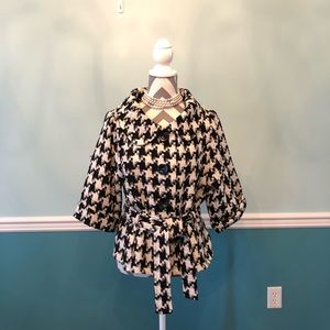 Nick & Mo Hounstooth belted peplum jacket